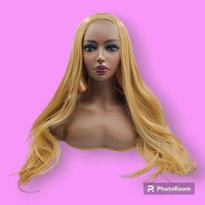Uniwigs Dreamy Sand Sandy Blonde Long Straight Synthetic Lace Front Wig